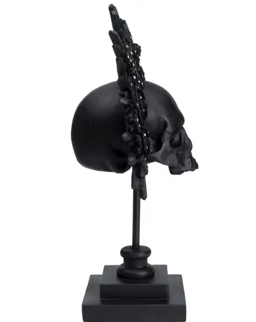 Kare Design Deko-Objekt King Skull Schwarz 49 cm