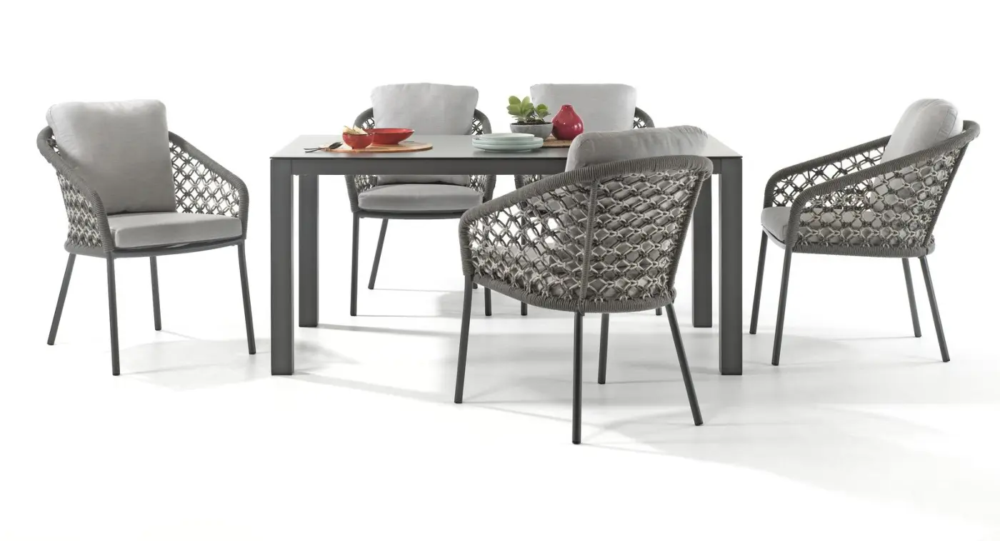 Best Tisch 43532150 Huston ca. 210x90x74,5 cm Aluminiumgestell Anthrazit Glaskeramikplatte Anthrazit