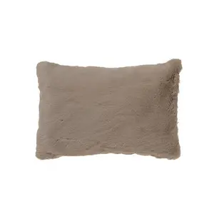 Hogewoning Cushion Cozy Fake Fur 40x60cm Light Brown