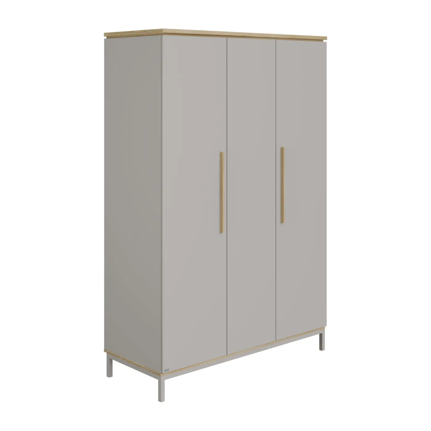 Paidi Kleiderschrank Benne 3T Kieselgrau/Eiche Montana NB ca.135x202x56 cm