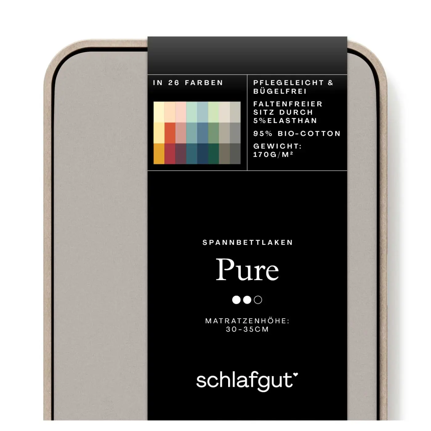 Schlafgut Spannbetttuch Pure Sand Mid