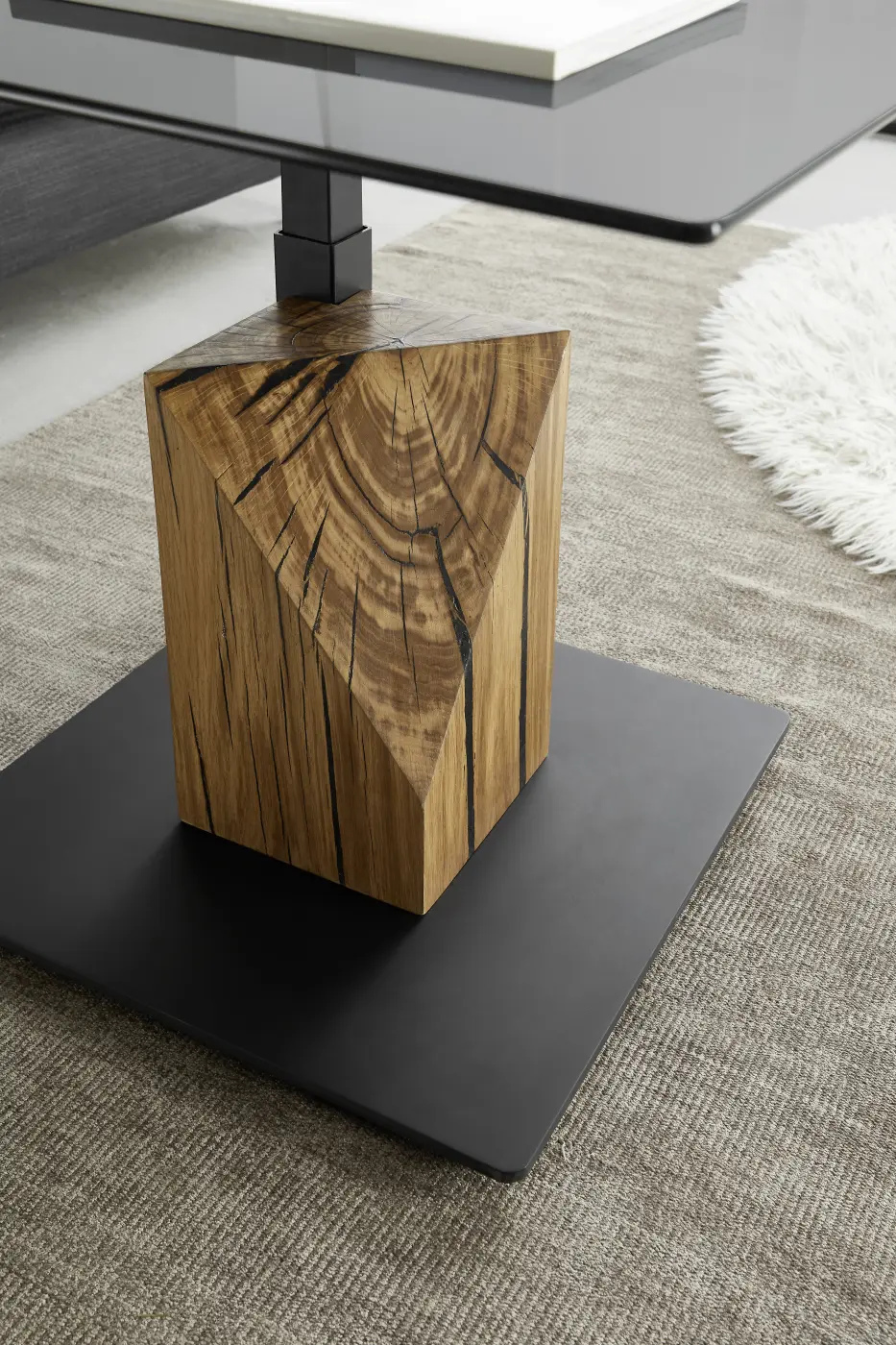 ABP Couchtisch Balsta Eiche massiv mit Lift ca. 70x45x70 cm