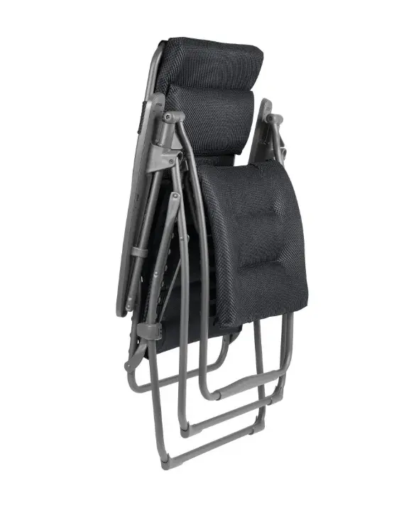 Lafuma Relaxliege Futura XL Dunkelgrau/Silber inkl. Kopfpolste ca. 76x125x90 cm