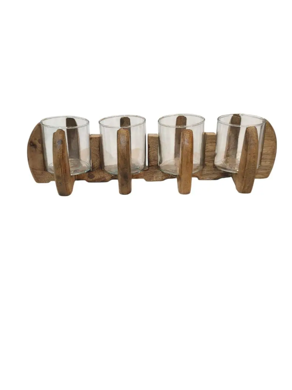 LC Wholesaler Lichterhau-Set 3-tlg. weiß gewischt gold