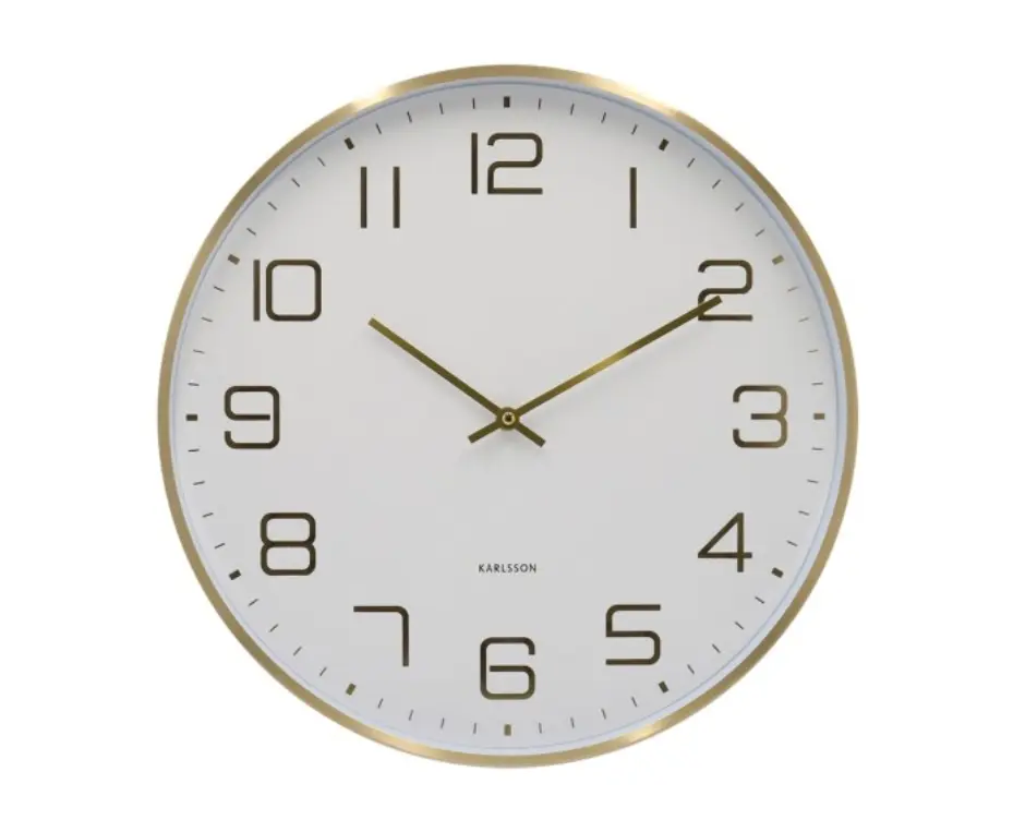 Karlsson Wanduhr Elegance Glow Weiß Durchmesser 40 cm