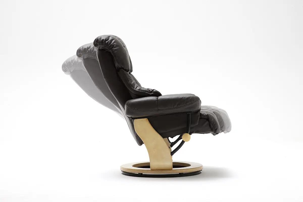 MCA Relaxsessel Calgary Leder Braun inkl. Hocker  ca.90x104x91 cm