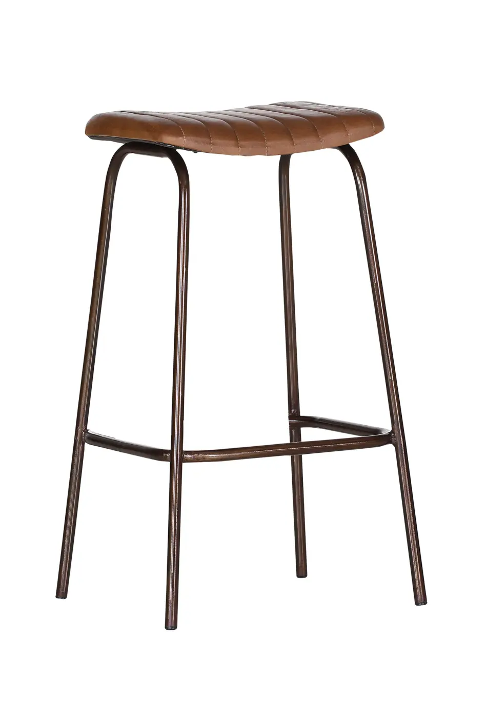 Gutmann Barhocker Barcelona Leder Braun 40x45x76 cm