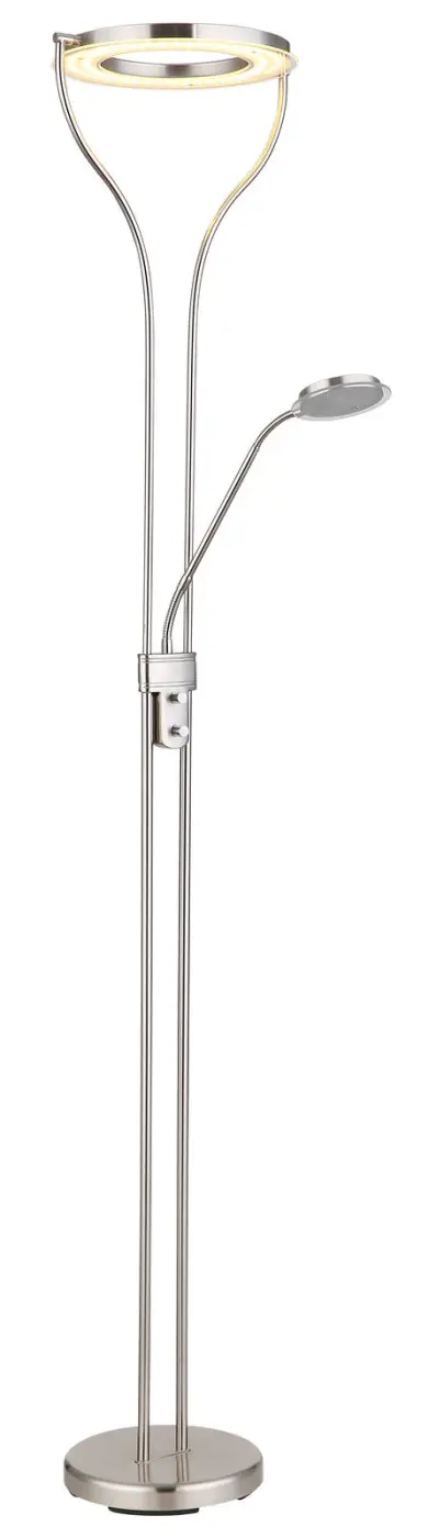 Globo LED Standleuchte Metall verchromt 20W