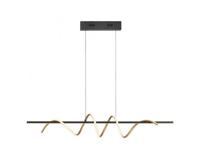 Justlight Pendelleuchte 1-flg. Schwarz/Messing