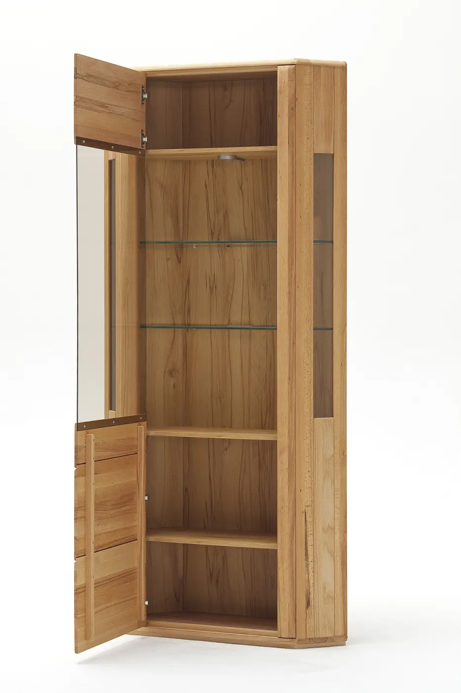 MCA Eckvitrine Kernbuche ca.69x209x69 cm