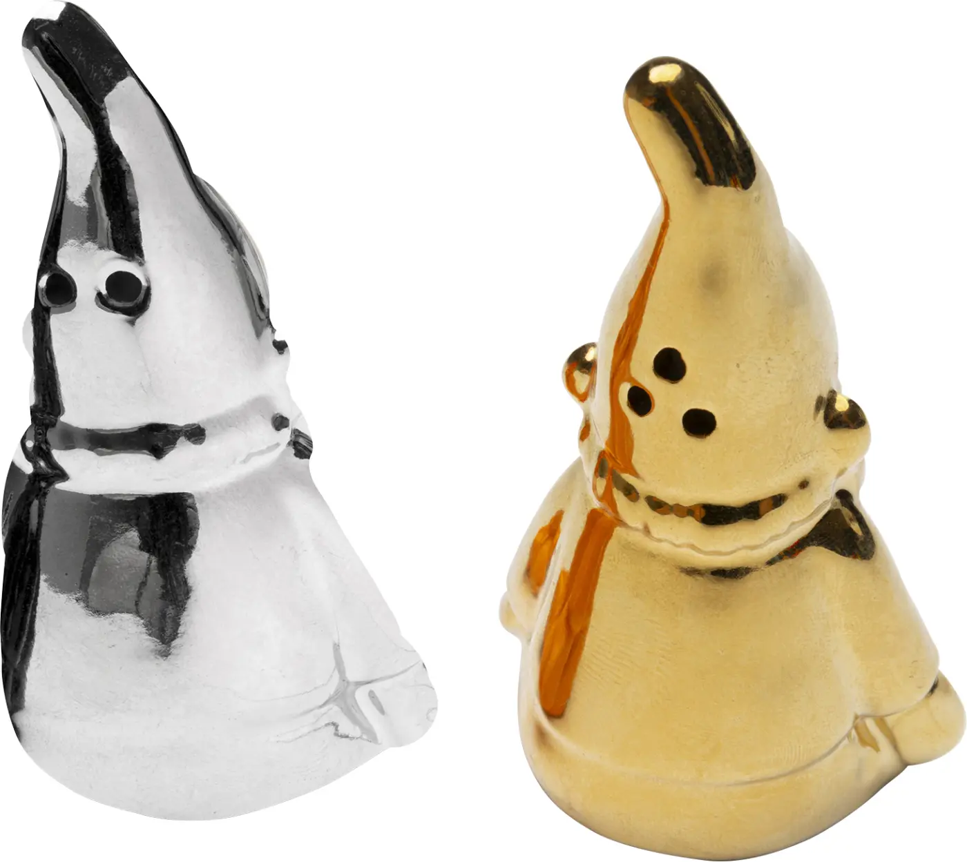 Kare Design Salz- und Pfefferstreuer Zwerg silber/gold