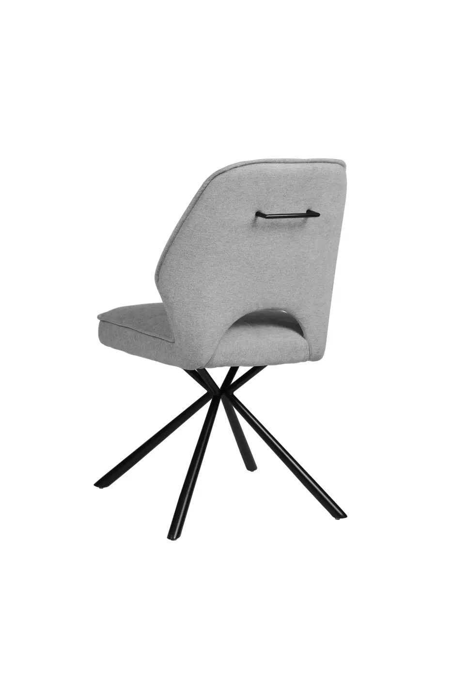 Stolkom Nele Stuhl grau / Metall schwarz BHT ca.  48x 89x60 cm