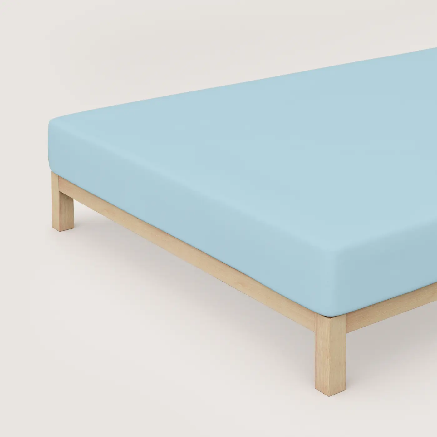 Schlafgut Spannbetttuch Pure 180x200-200x220 cm Blue Light