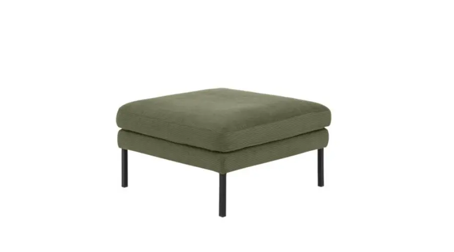 Roomio No. 4101 Hocker Feincord oliv ca, 80x80 cm 