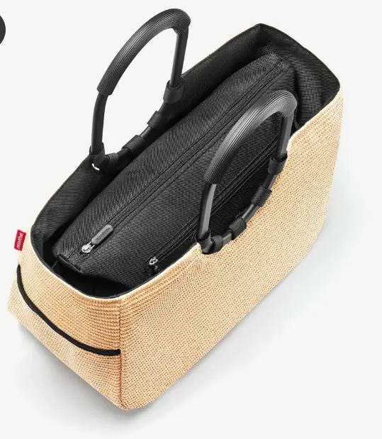 Reisenthel Loopshopper M Frame raffia black 40x26x20 cm