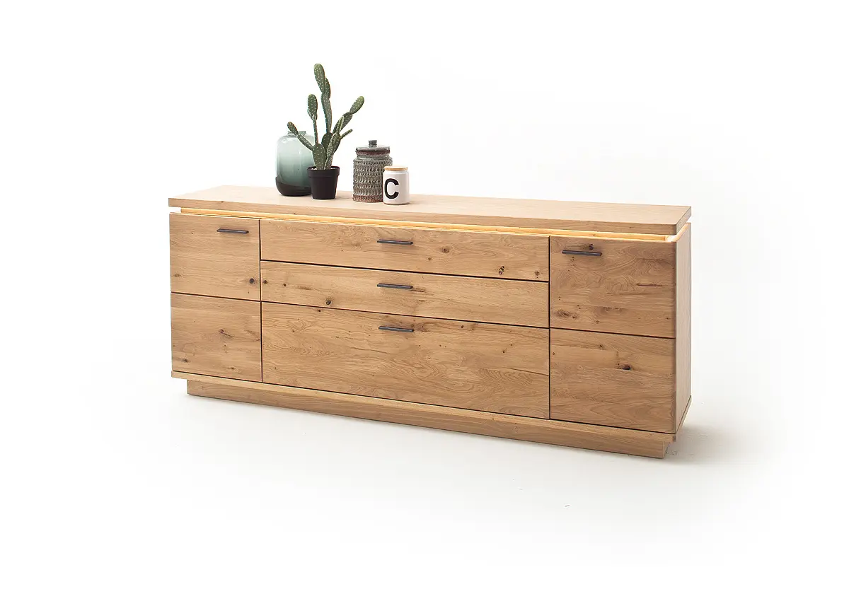 MCA Sideboard Balkeneiche Bianco ca.210x84x44 cm