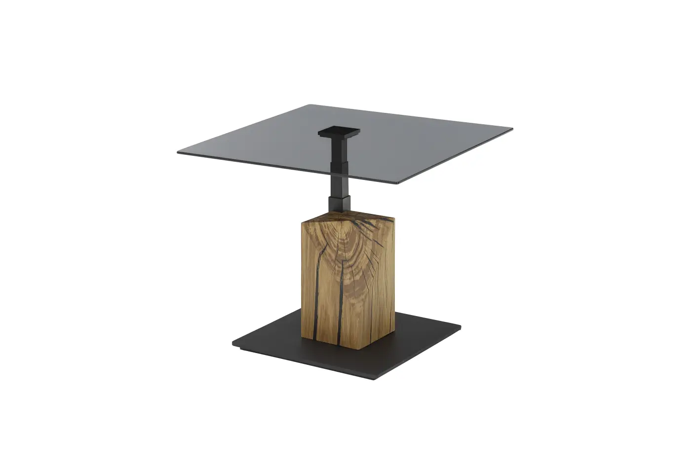 ABP Couchtisch Balsta Eiche massiv mit Lift ca. 70x45x70 cm