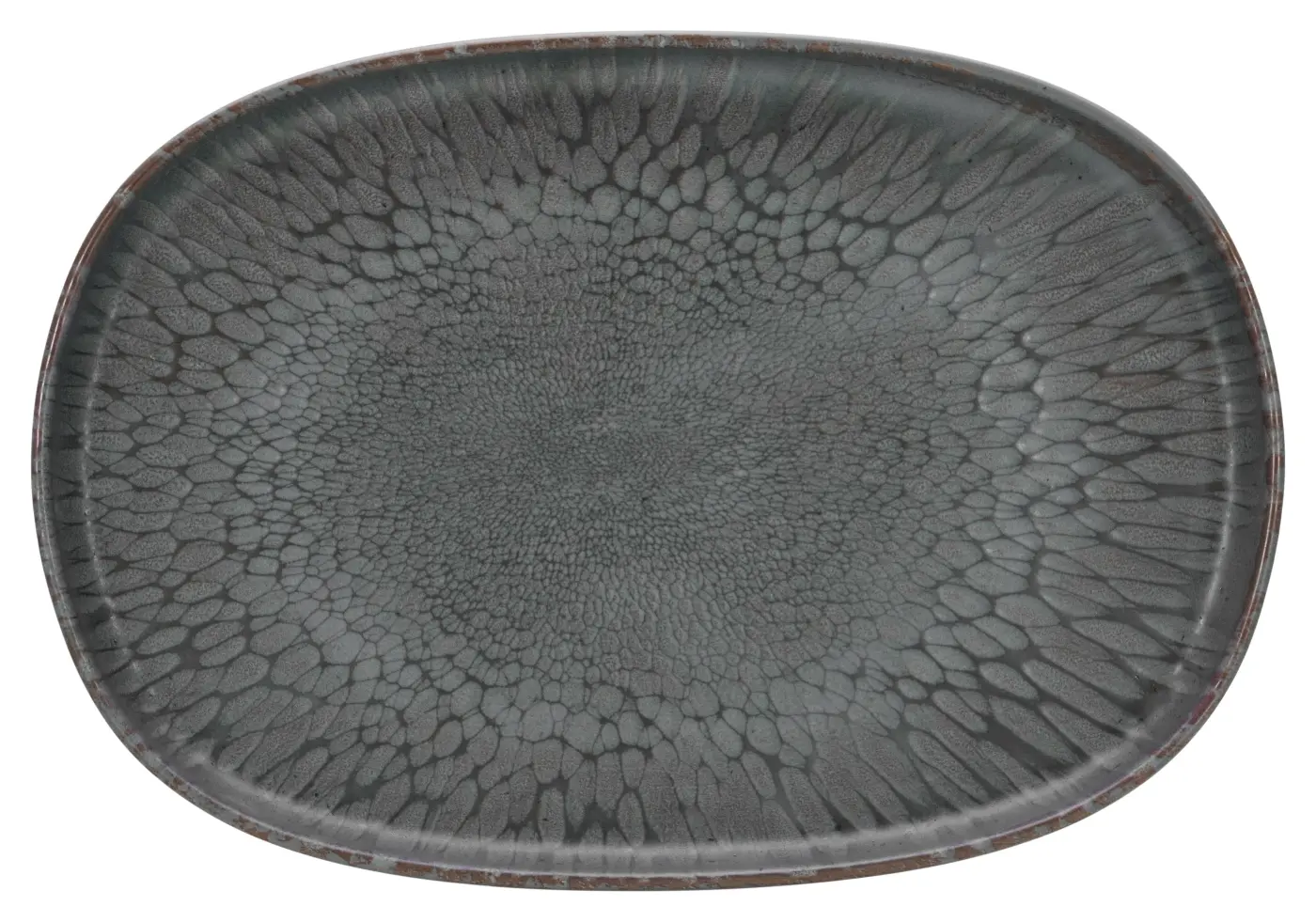 Creatable Platte oval Uno Volcano 33x23 cm Anthazit