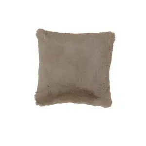Hogewoning Cushion Cozy Fake Fur 45x45cm Light Brown