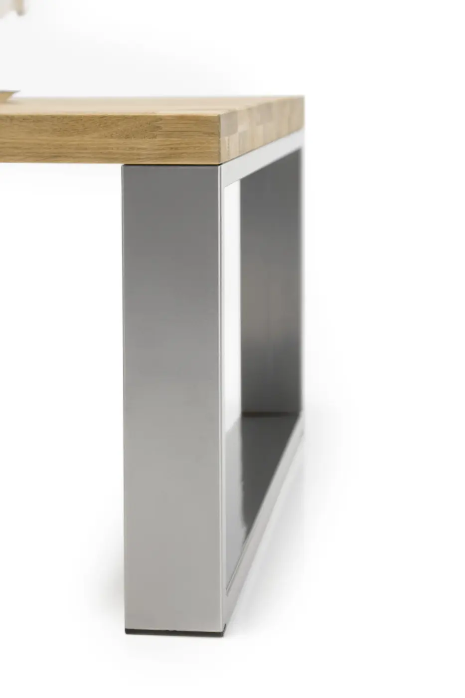 Couchtisch Wildeiche/Metall alufarb. BHT ca. 110x 40x70 cm
