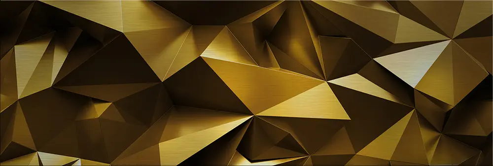 ars graphica Alu-Dibond 150x50cm - Abstract gold