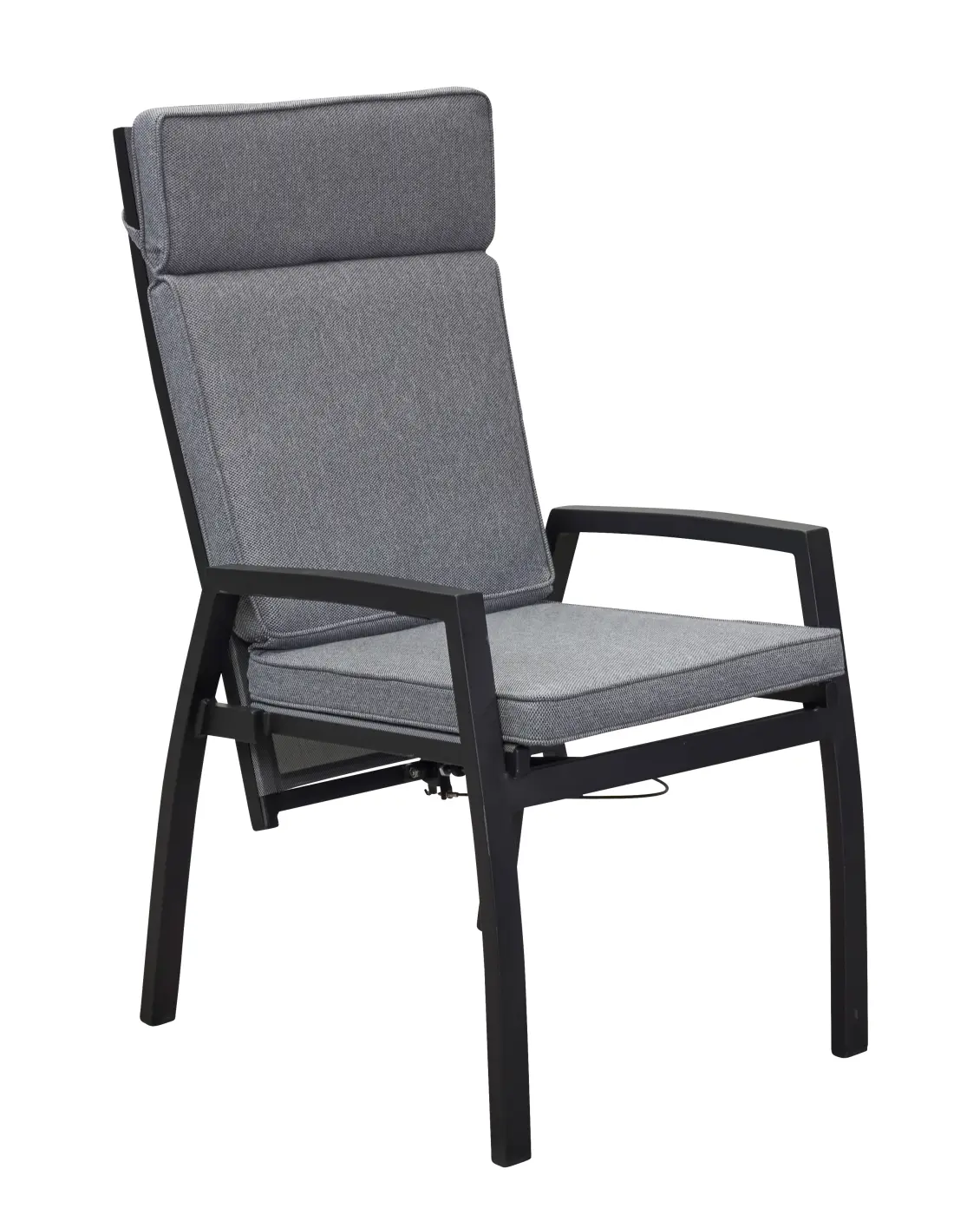 LC Garden Positionsstuhl Sondrino Silber/Schwarz 58x110x72 cm
