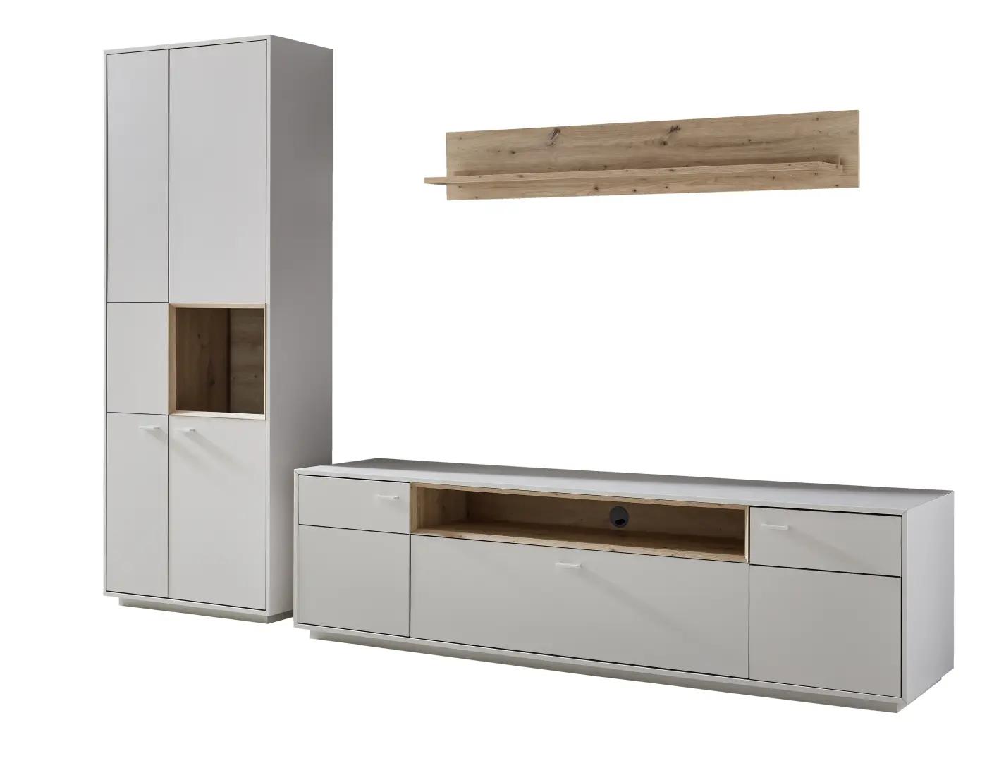 Ideal Vitrine Coruna Kaschmir/Eiche Artisan ca. 78x208x37 cm