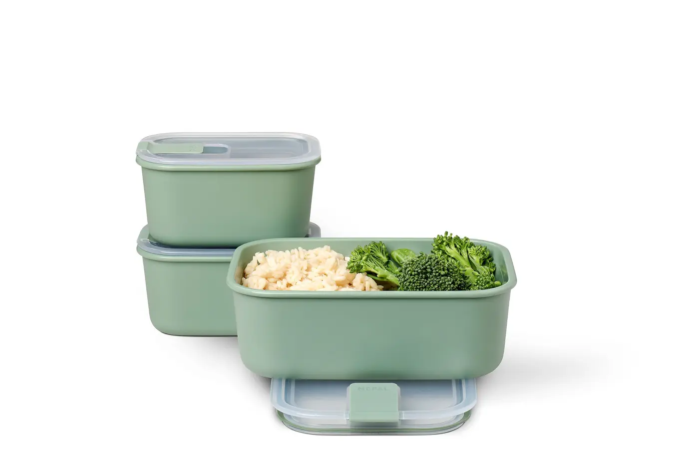 Mepal set easyclip 3-teilig (2 x 450 ml + 1000 ml) - nordic sage