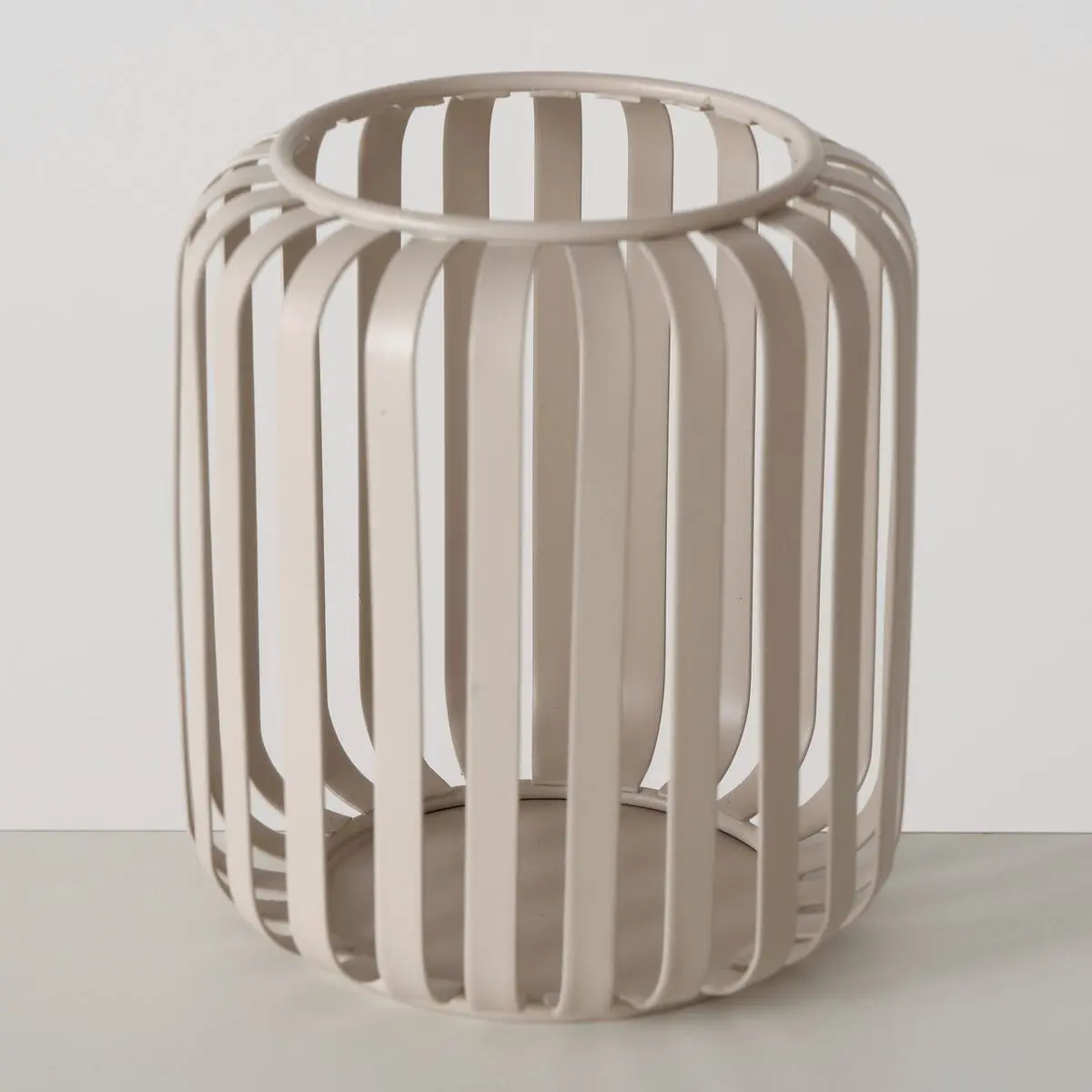 Boltze Windlicht Viki Eisen ca. 12 cm Beige