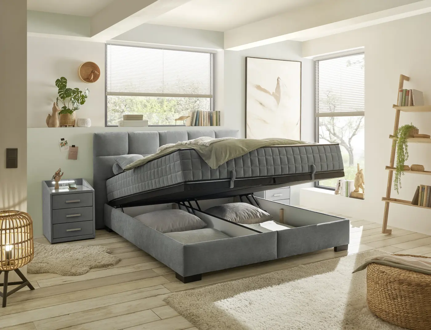 Ed Lifestyle Polsterbett Nagol A 180x200 cm Wind 89 anthrazit