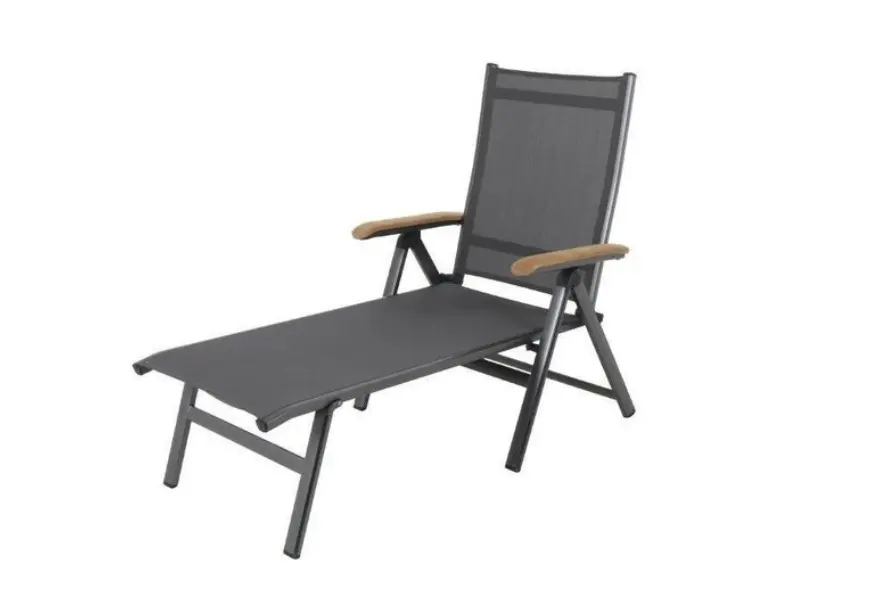 MWH Reno Liege 70x113x145 cm Eisengrau Teak Grau