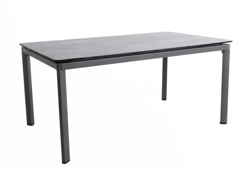 MWH Tisch Alutapo 160x95x74 cm Eisengrau/Silber