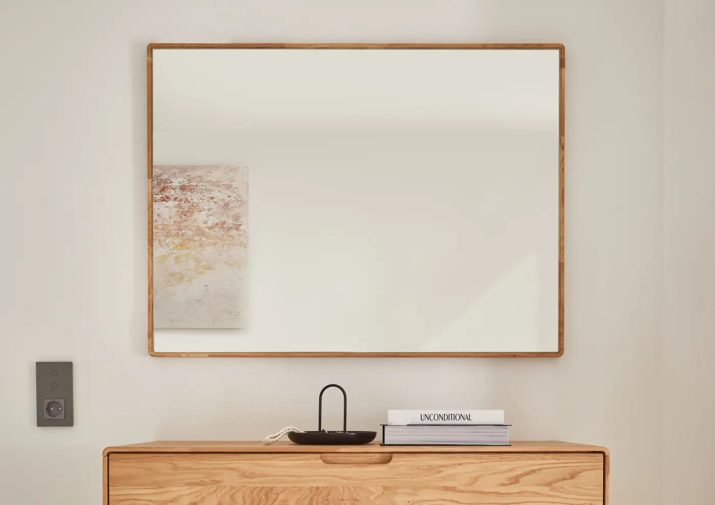 3S Frankenmöbel Spiegel KM-0663 Wildeiche geölt ca. 100x80x2 cm