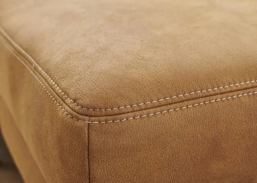 Zehdenick Garnitur MM-ZE1049 Bezug Deluxe zimt, Metallfuß Alu, Stellmaß ca.172x290x203 cm