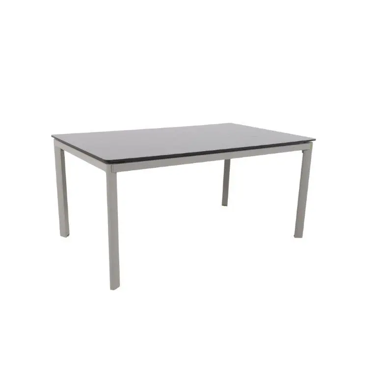 MWH Alutapo Tisch Hpl 95x74x160 cm Silber Beton/Silber