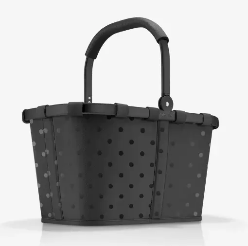 Reisenthel Carrybag Frame Glossy Dots black 48x29x28 cm