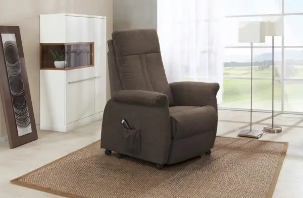 ADA Relaxsessel 7087 030-F-AH-L braun, mit Motor und Aufstehhilfe