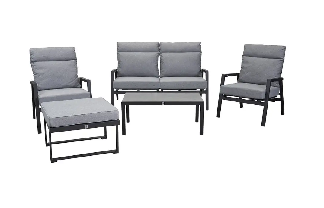 LC Garden Living-Sessel Sondrino Anthrazit/Hellgrau ca. 72x81x98 cm