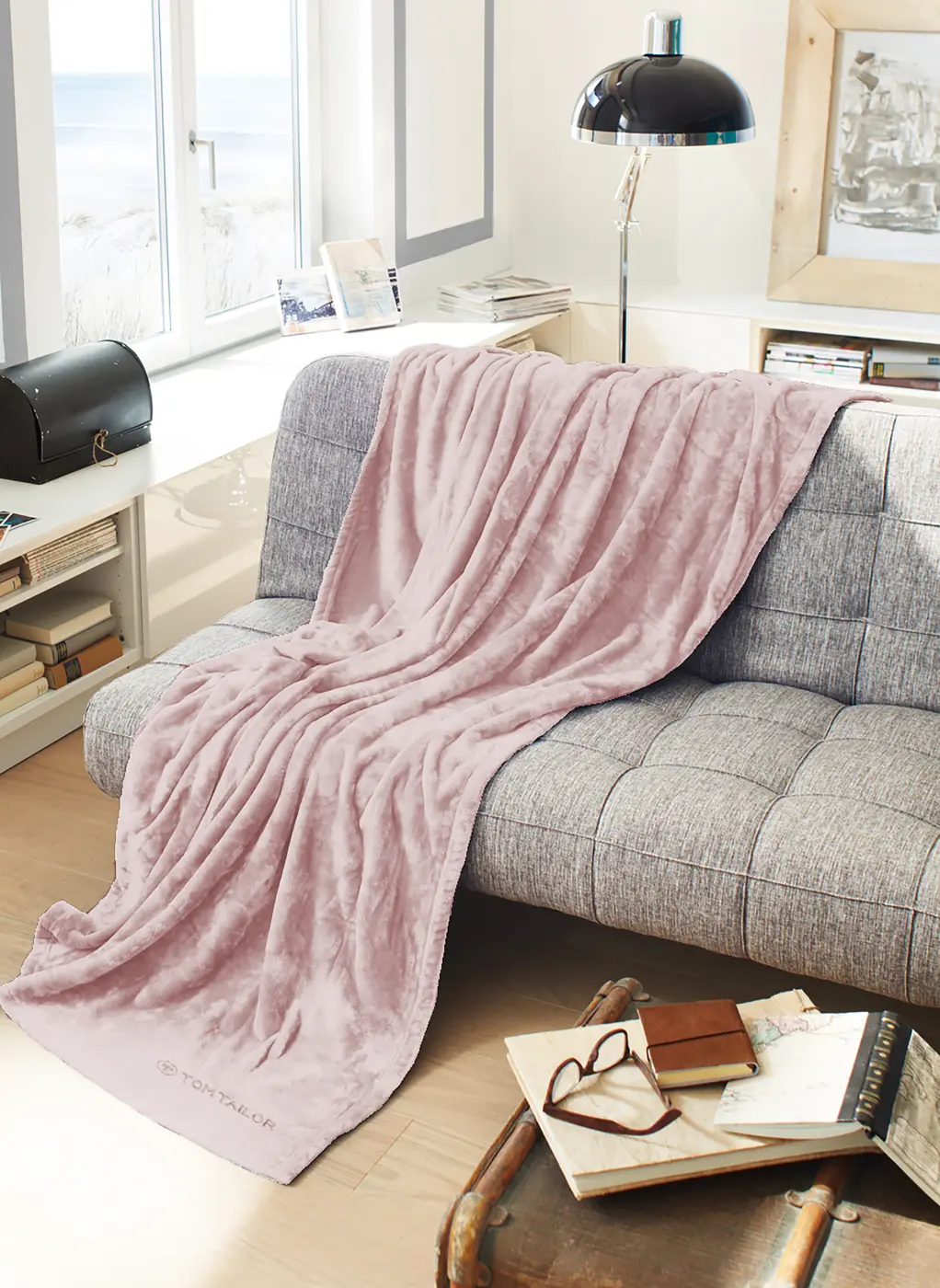 Tom Tailor Angorina-Fleece Wohndecke rose 1x 150x200 cm