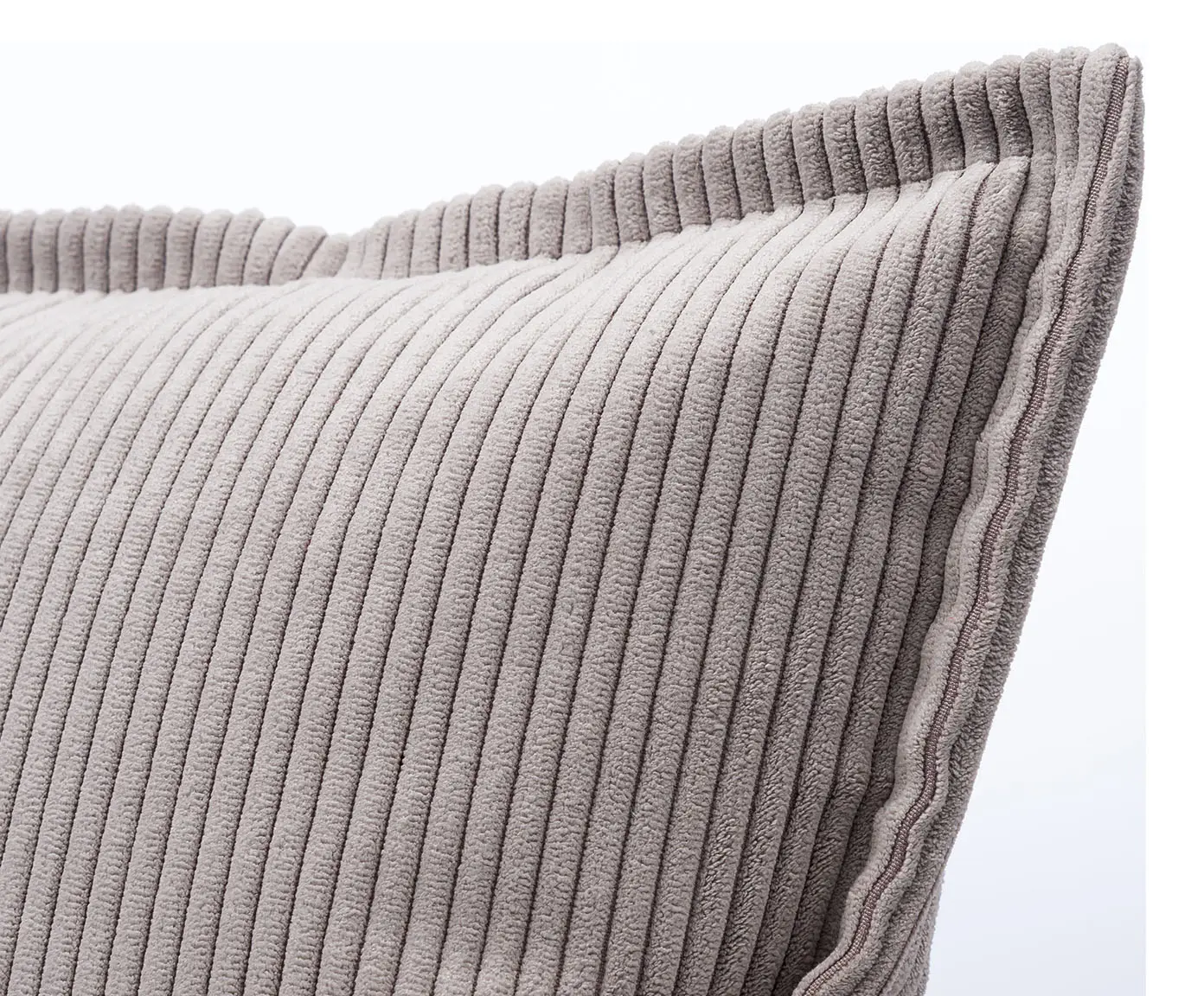 Gözze Capri Kissen Feincord-Optik Silber 40x40 cm