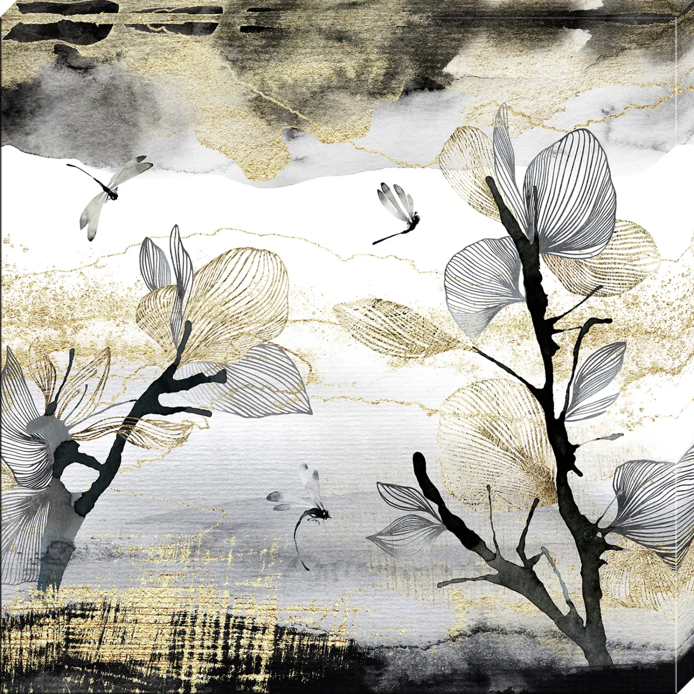 ars graphica Canvas-Big - Canvas-Big: Black meets Gold