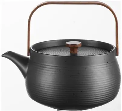 ASA Teekanne mit Holzgriff schwarz 1,5 L
