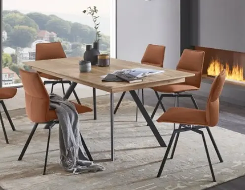 Venjakob Esstisch ET324 Fin Eiche rustico hell ca. 190(290)x100x75 cm mit Klappeinlage