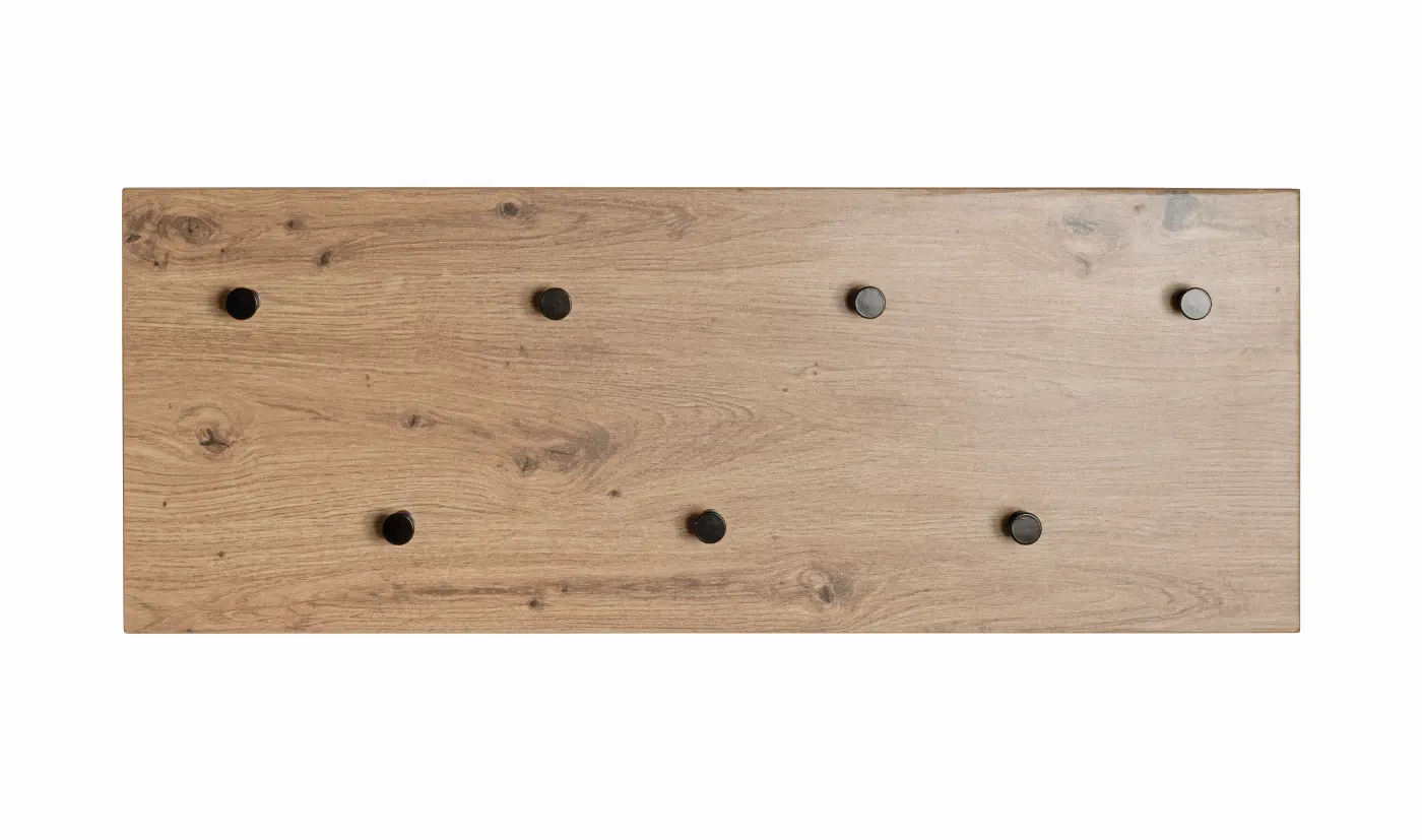 HAKU Wandgarderobe Parma 3 eiche, schwarz