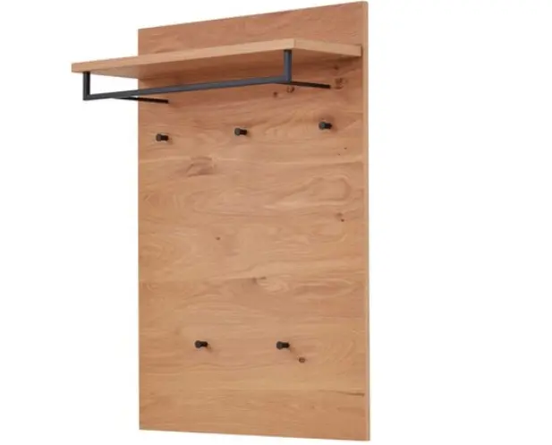 Interliving Garderoben-Set 6005 Eiche Bianco Teilmassiv/Lichtgrau