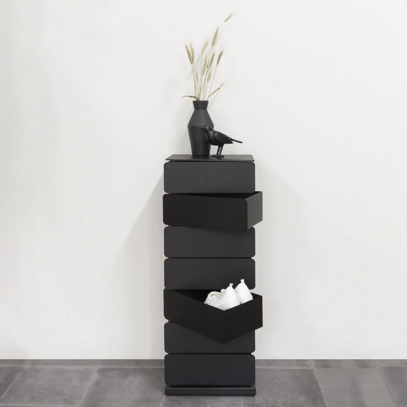 Spinder Kommode Joey, Metall: schwarz, ca. 37x98,5x26 cm