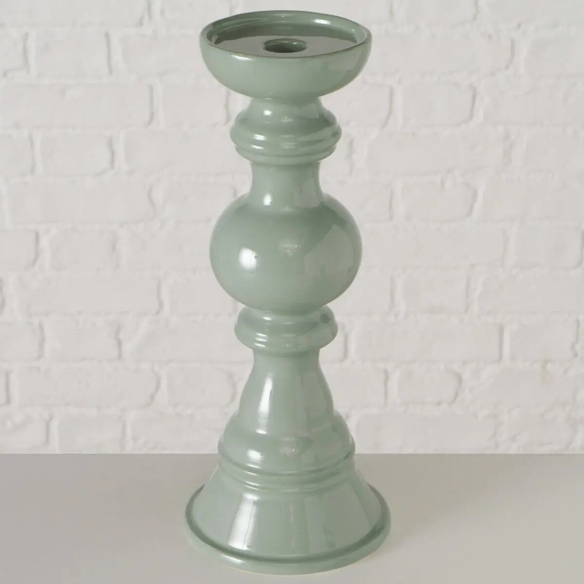 Boltze Kerzenleuchter Berno grün 20,5 cm hoch