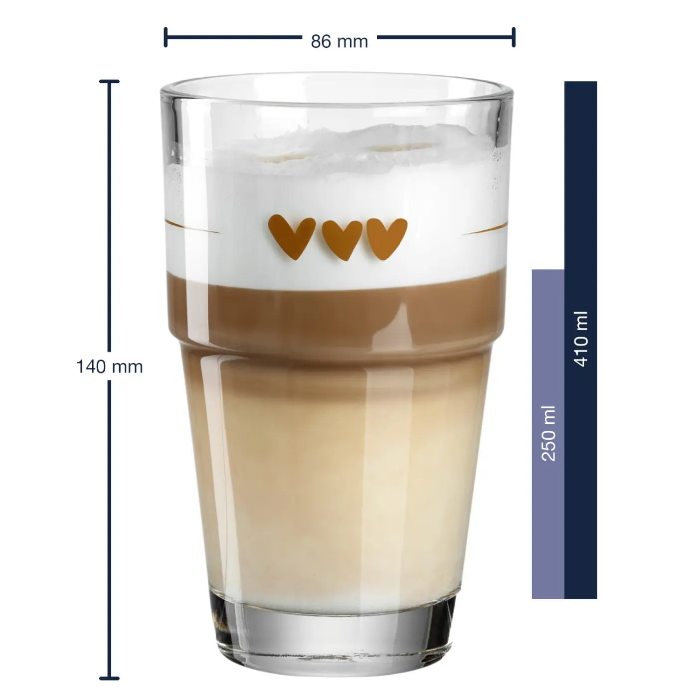 Leonardo Becher SOLO 2er-Set 410 ml Herzen