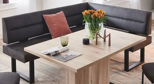 Niehoff Design-Polsterbank, Gestell Kufe, 202 x 152 cm, Typ 7359-04 