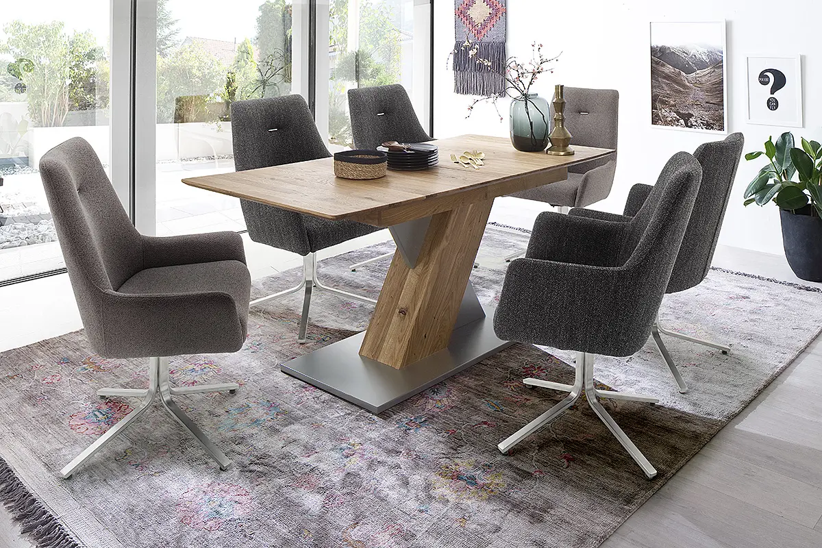 MCA Tisch mit Säule Wildeiche ca.180x77x90 cm
